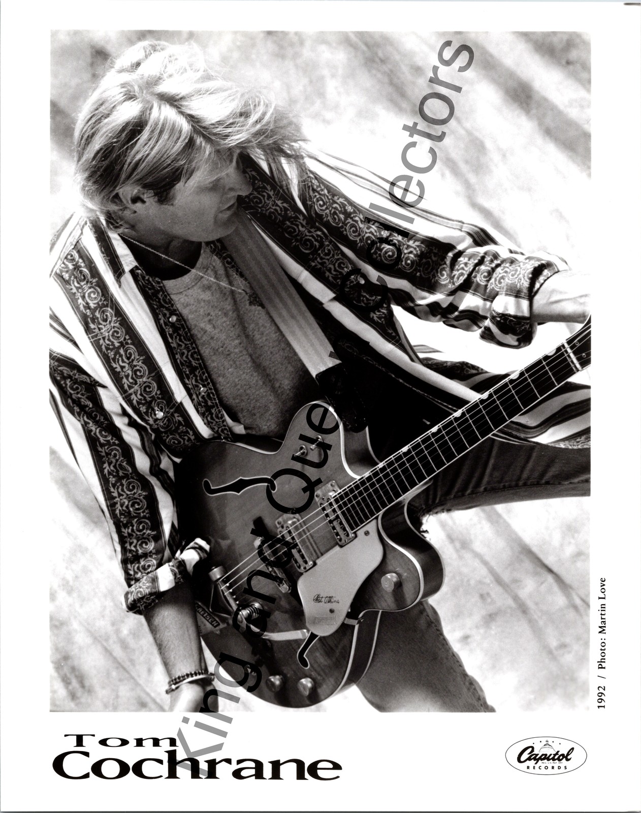 Tom Cochrane 1992 Original Vintage Capitol Records Rock Press Photo Publicity