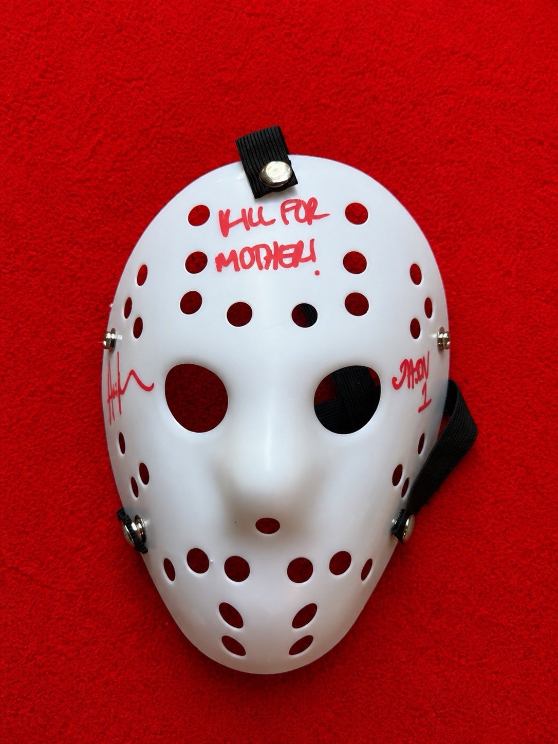 Ari Lehman Autographed Signed Hockey Mask with “Kill For Mother” “Jason 1”