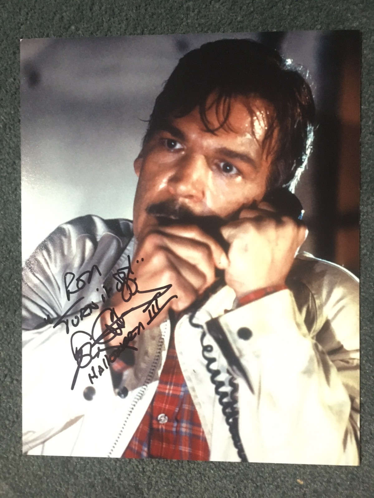 TOM ATKINS 8×10 AUTOGRAPHED PHOTO! HALLOWEEN 3 HORROR!