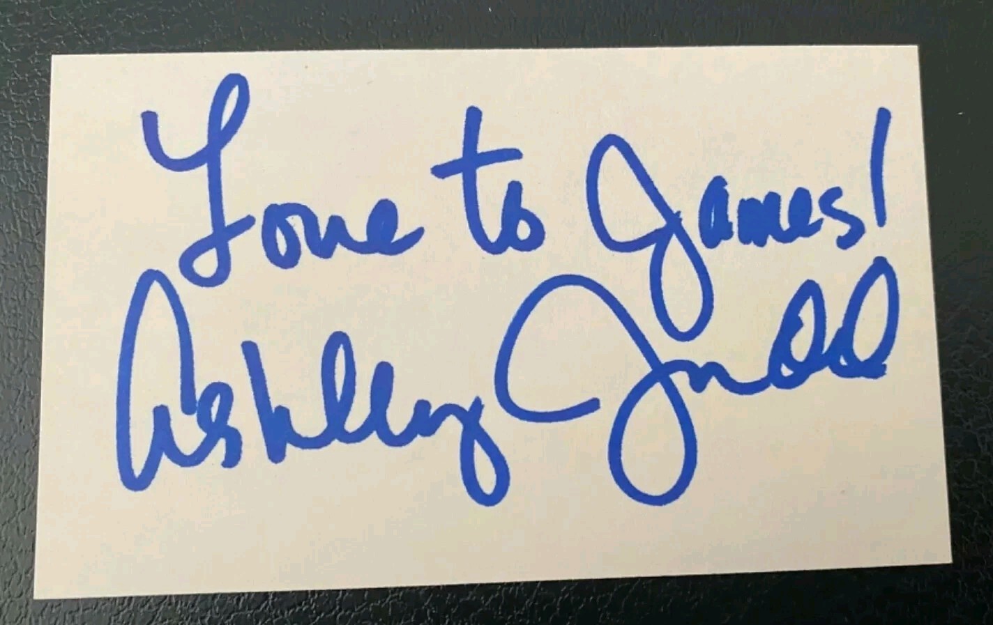 ASHLEY JUDD – RUBY IN PARADISE – Signed 3×5 Index Card W/PROOF