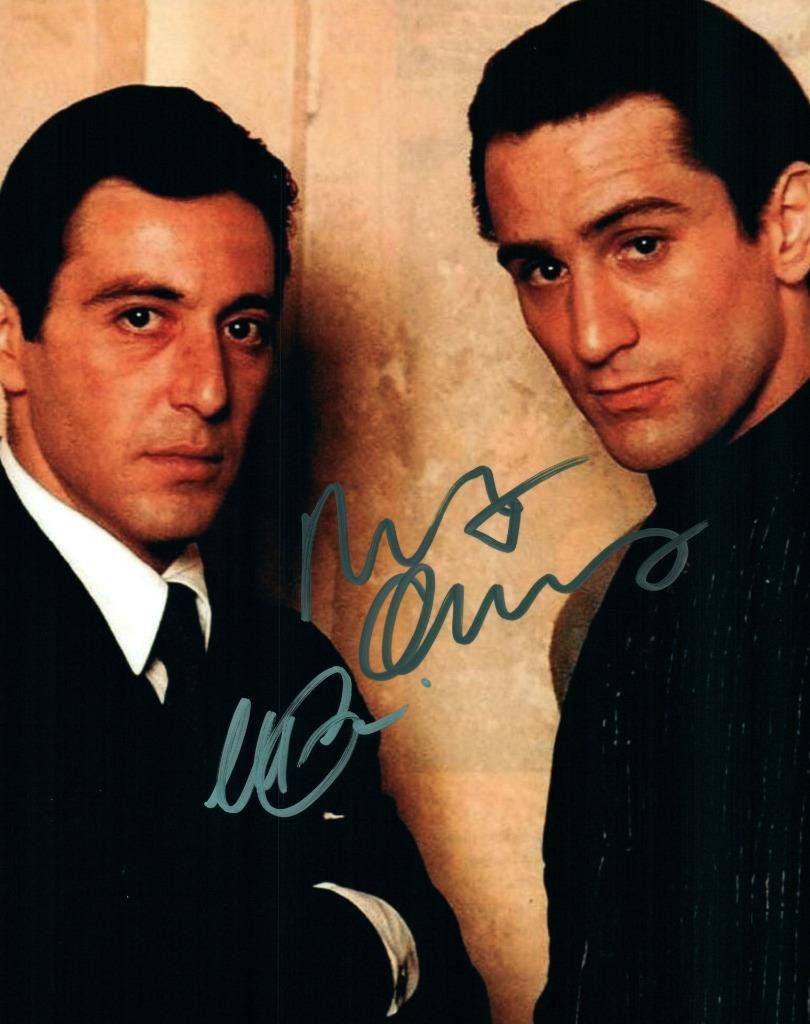 Al Pacino Robert DeNiro Autographed 8×10 Photo Signed Picture Pic Nice + COA