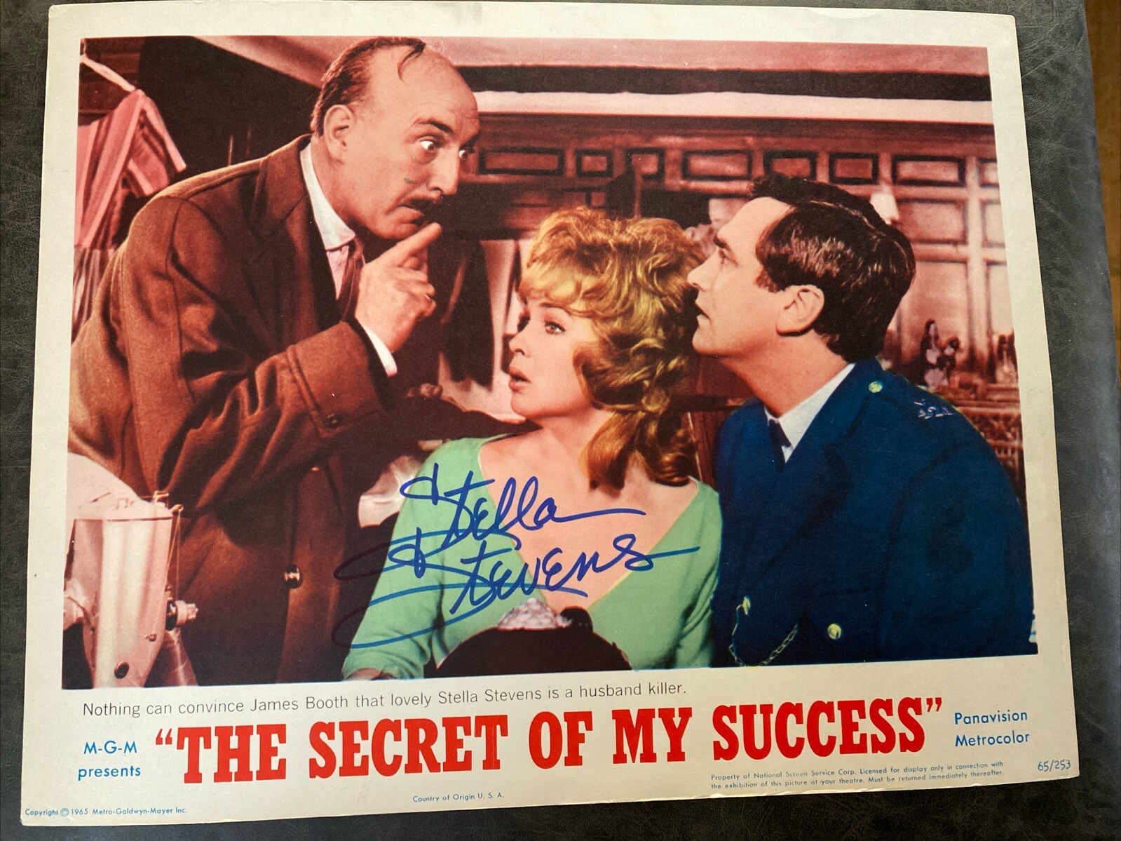 STELLA STEVENS Autographed Lobby Card The Secret of My Success; uncertified