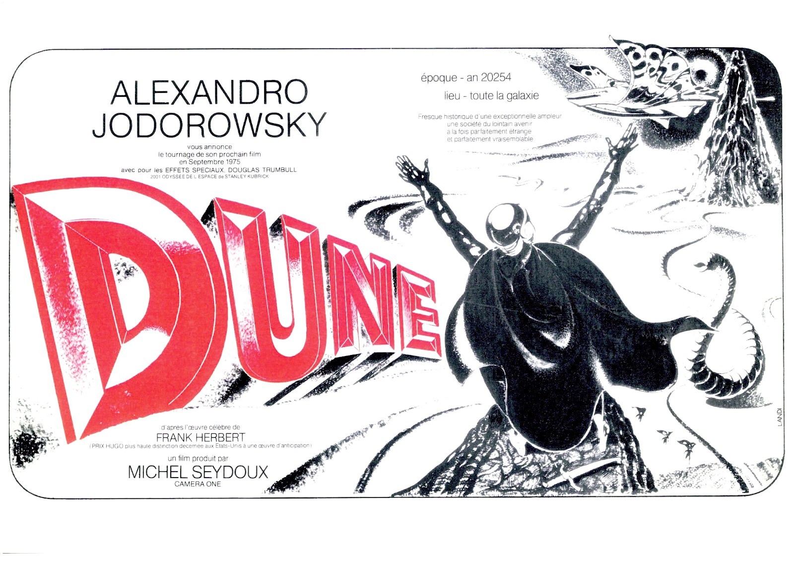 JODOROWSKY’s DUNE Movie Poster Rare Promo Art