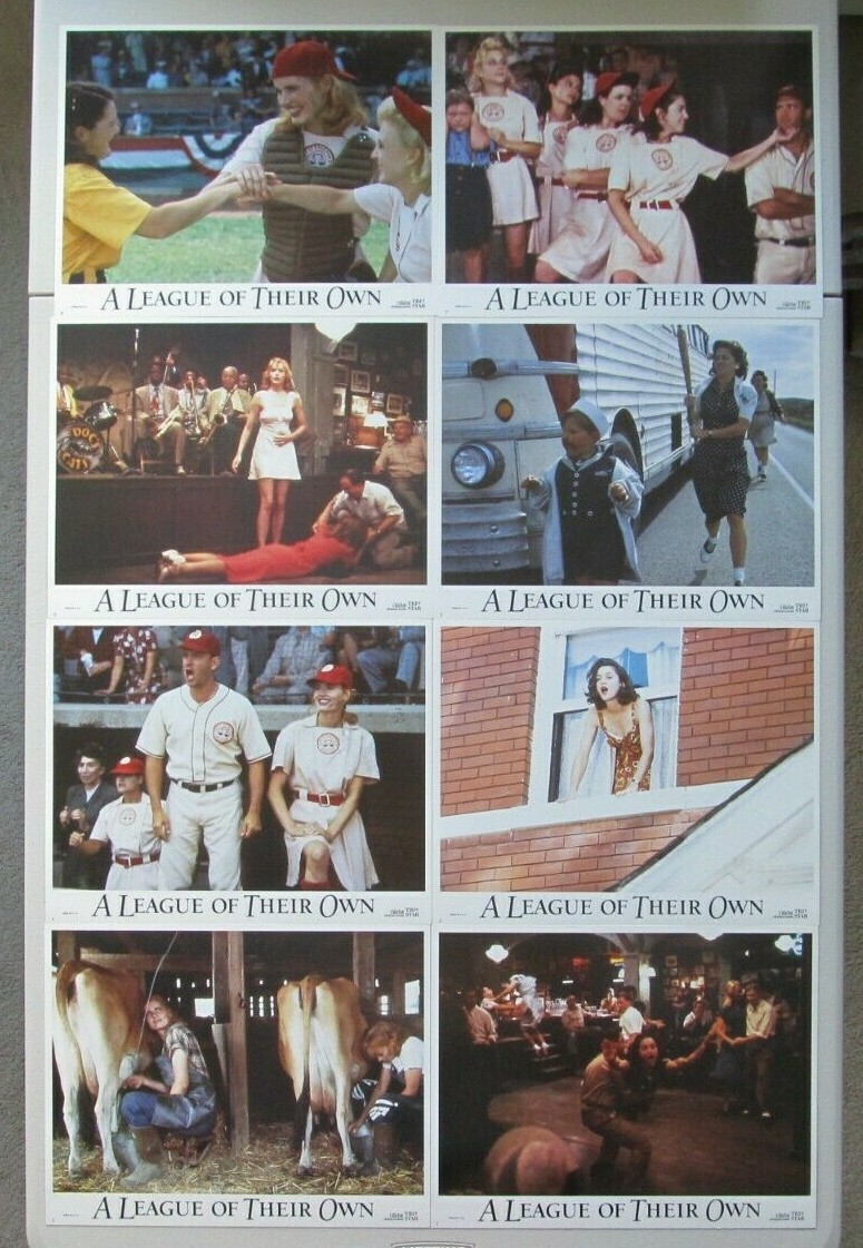 A LEAGUE OF THEIR OWN ORIGINAL 11X14 LOBBY CARD SET OF 8 1992 TOM HANKS MADONNA