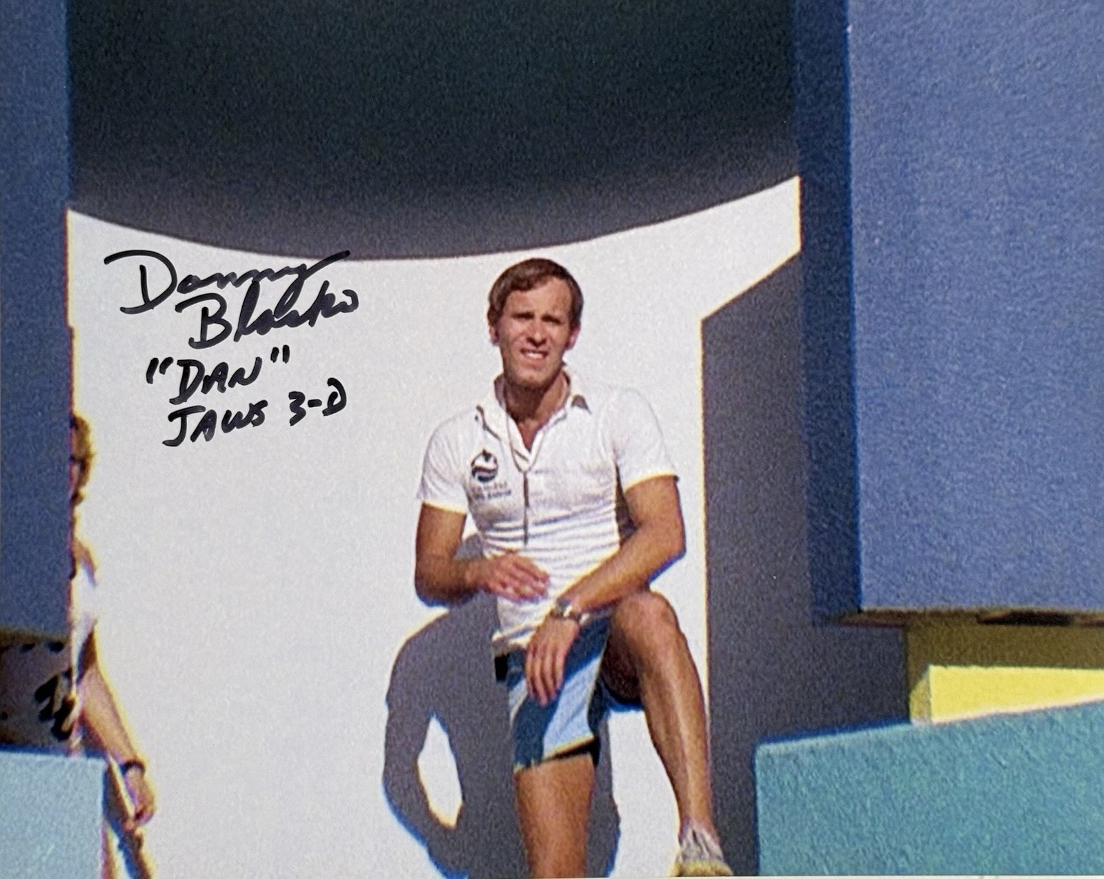 Dan Blasko SIGNED Jaws 3D SIGNED 8×10 RARE K9 COA As “Dan”