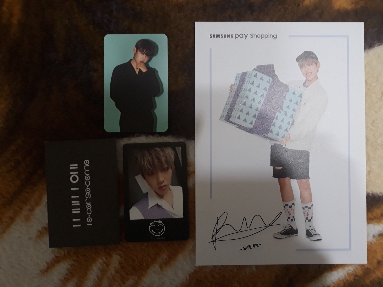 LOT OF 3 WANNA ONE (PARK WOOJIN) Samsung / 10corsocomo / Pop Up Store Photocard