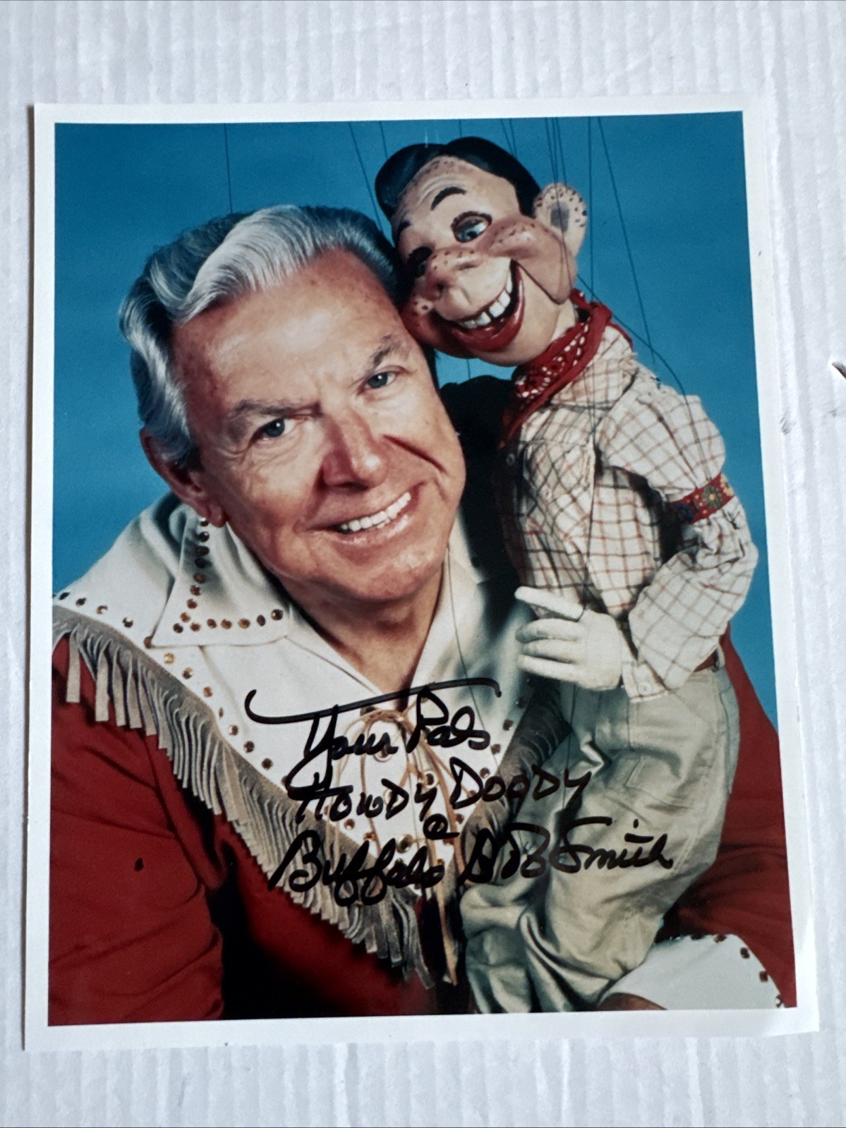 Buffalo Bob Smith Signed 8×10 Photo Howdy Doody TV Show Actor Autographed