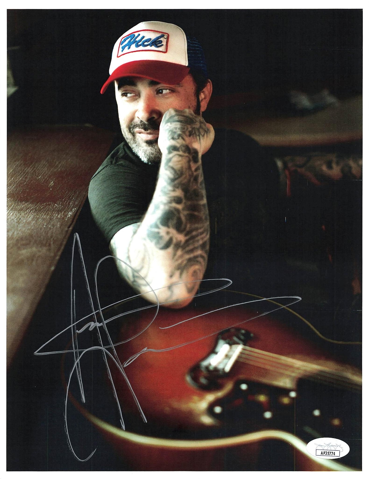 Aaron Lewis signed 8×10 photo JSA Autographed Country