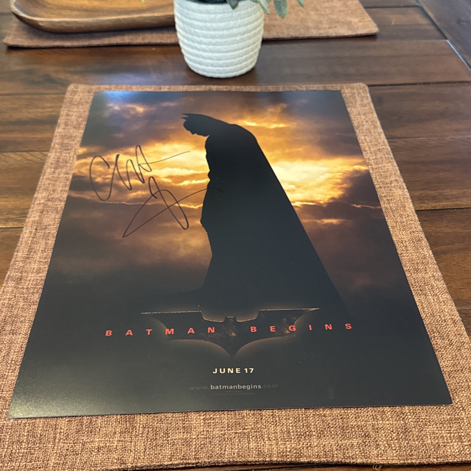 CHRISTIAN BALE SIGNED 11×17 BATMAN AUTOGRAPHED PHOTO ~THE DARK KNIGHT w/COA