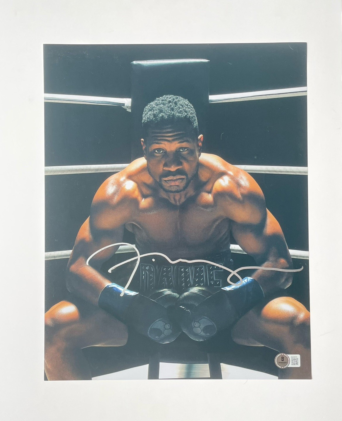 Jonathan Majors Hand signed 11×14 Photo Beckett Authentic Creed 3