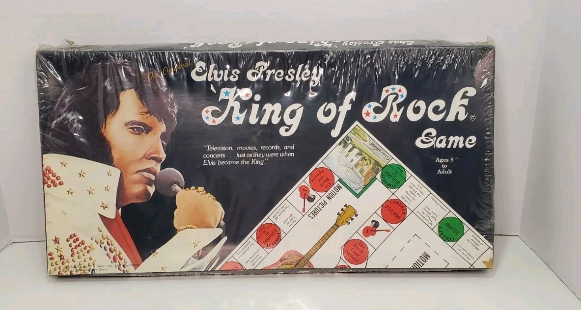 Vintage 1978 ELVIS PRESLEY “King of Rock” Rock & Roll Music BOARD GAME Sealed