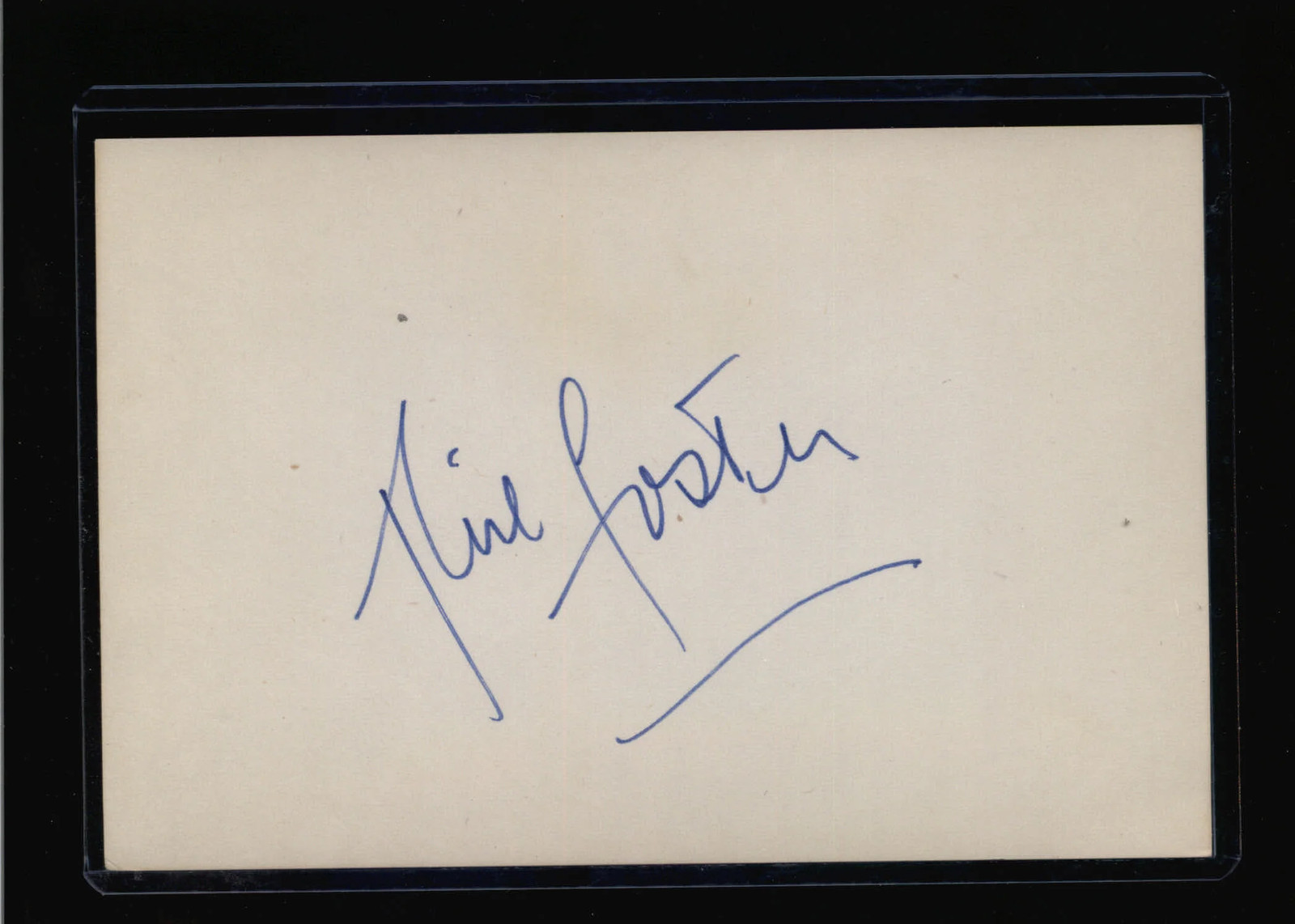 Phil Foster – Signed Autograph 4×6 Index Card – Laverne & Shirley -Frank DeFazio