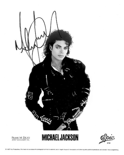 Michael Jackson BAD Signed 8×10 Publicity Photo Reprint Autograph Collectible