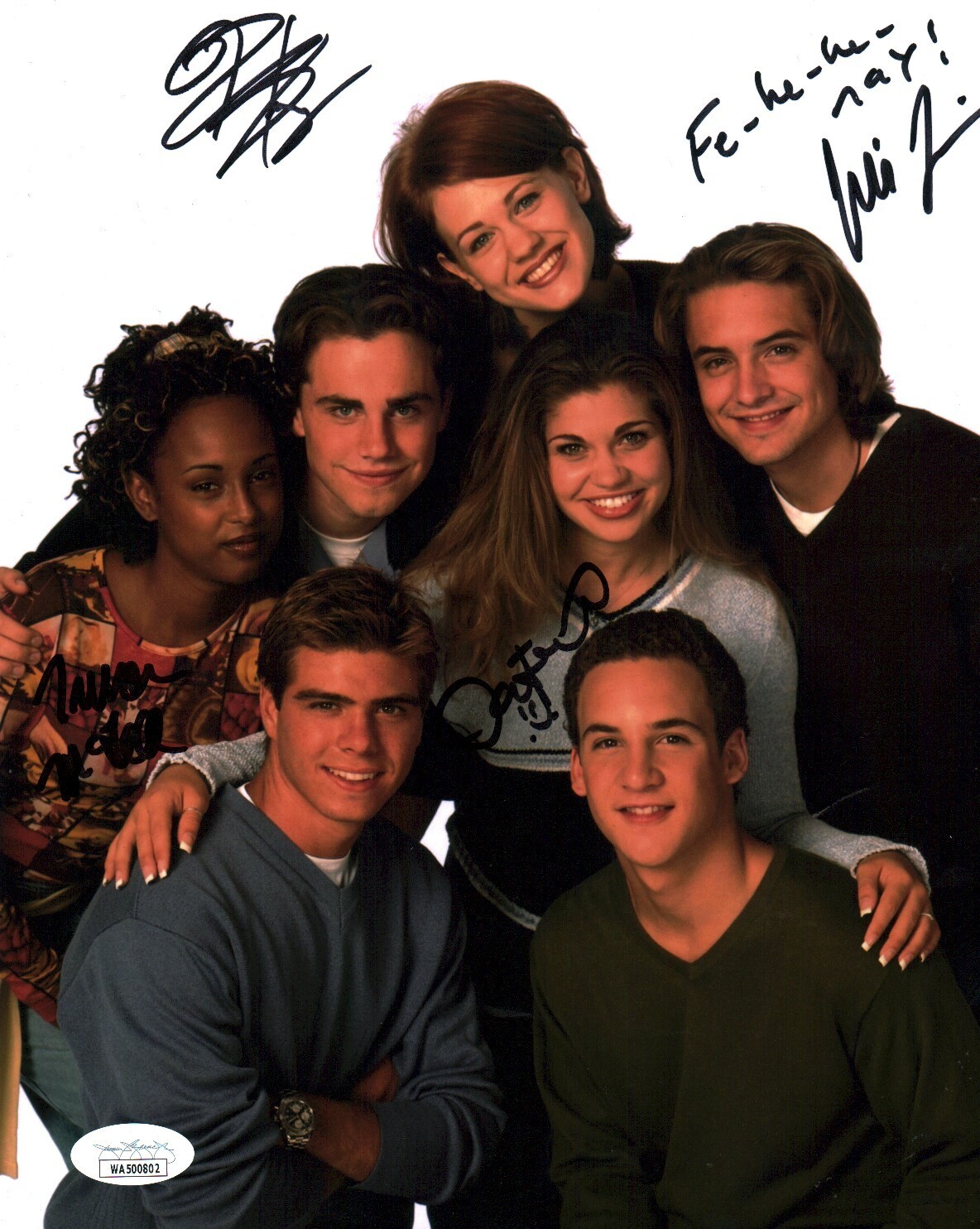Boy Meets World 8×10 Signed Cast x4 Photo Fishel Friedle McGee Strong JSA