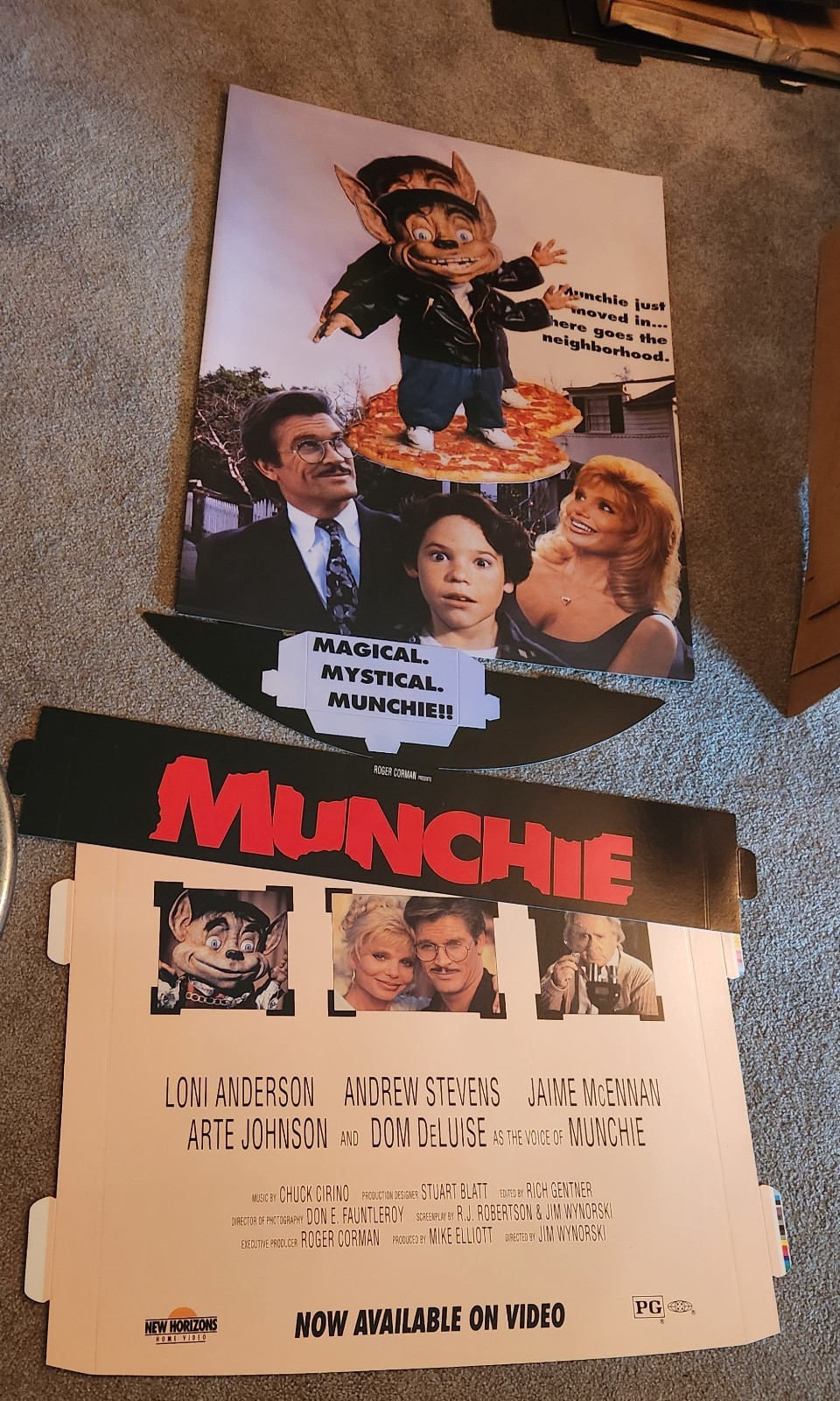 Munchie Video Store Standee “Magical. Mystical. Munchie!” A Roger Corman Film