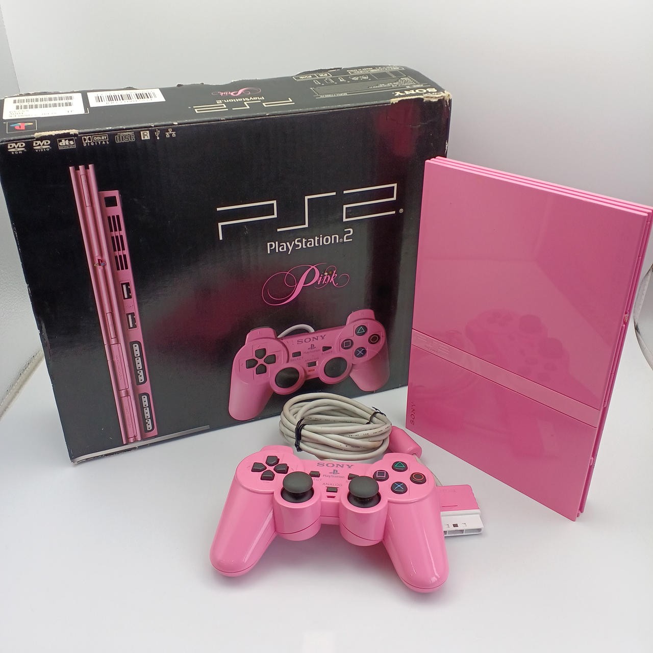 Sony PS2 PlayStation 2 Pink Slim Console SCPH-77000 PK Boxed Set Japan JP Rare