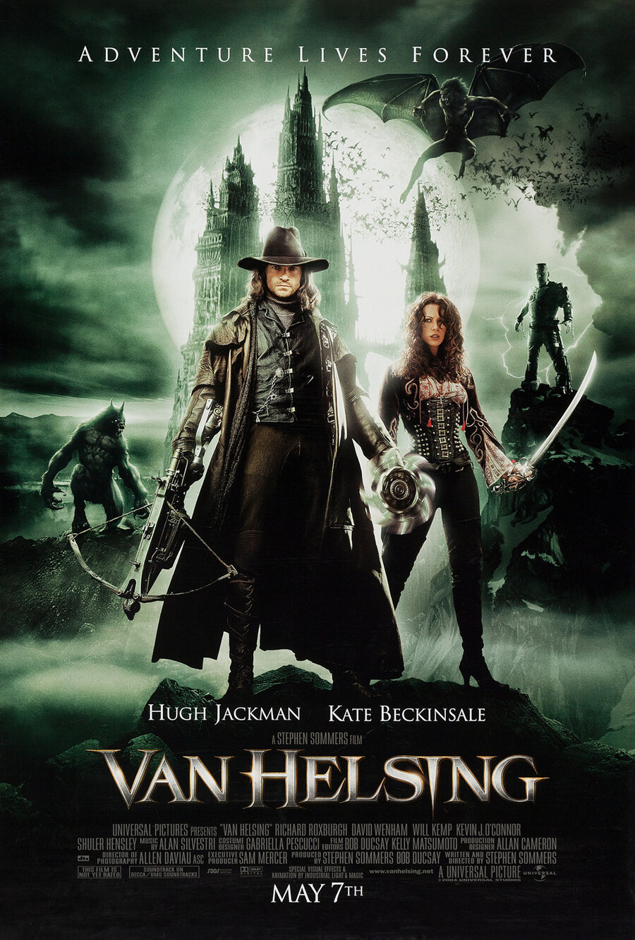 VAN HELSING MOVIE POSTER 2 Sided ORIGINAL FINAL VF1 27×40 KATE BECKINSALE