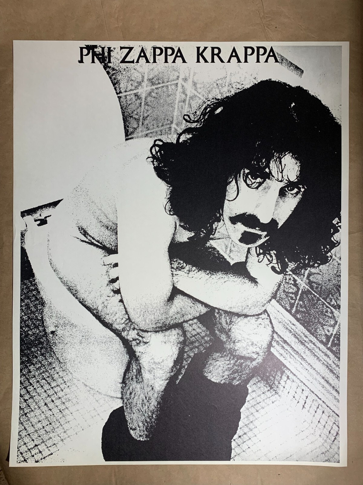 PHI ZAPPA KRAPPA 1969 FRANK ZAPPA #1 VINTAGE NOS TOILET POSTER -NICE!