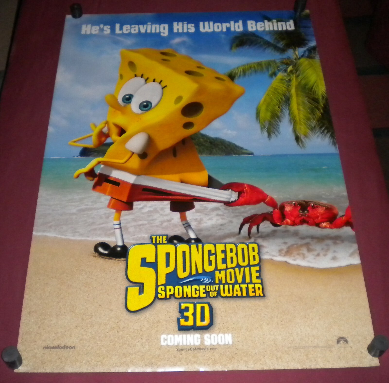 The SpongeBob Movie: Sponge Out of Water 27×40 D/S Poster Antonio Banderas Kenny