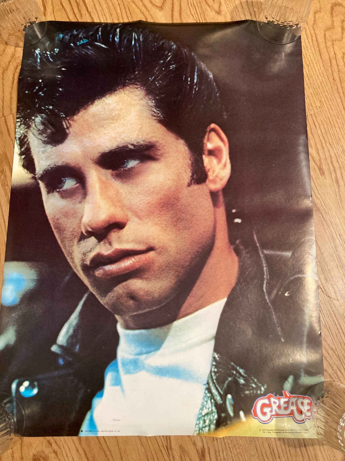 Grease Poster John Travolta Danny Zuko Factors 1978 Vintage 20 x 28