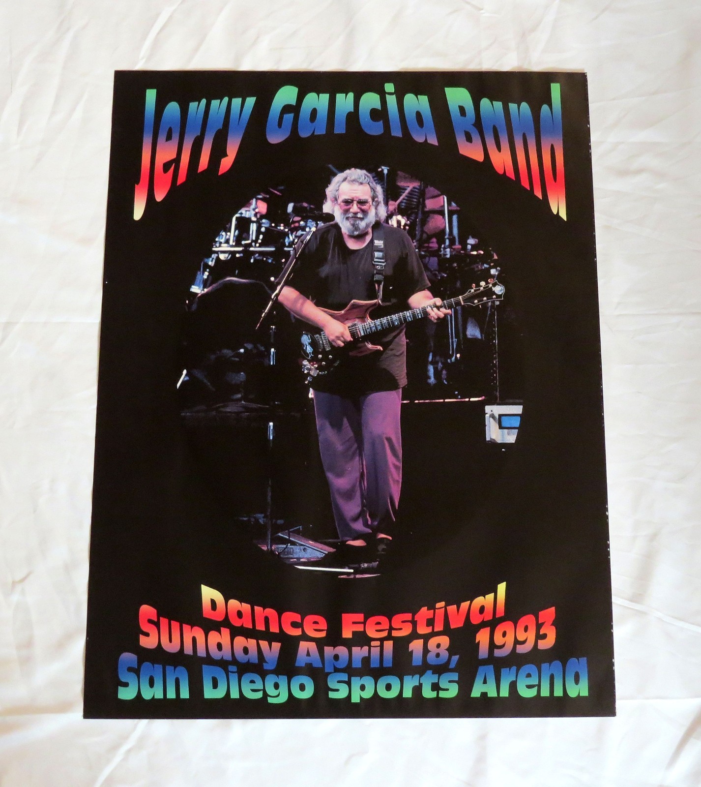 VTG 1993 Jerry Garcia Band San Diego Concert Poster Grateful Dead 18×24 inch