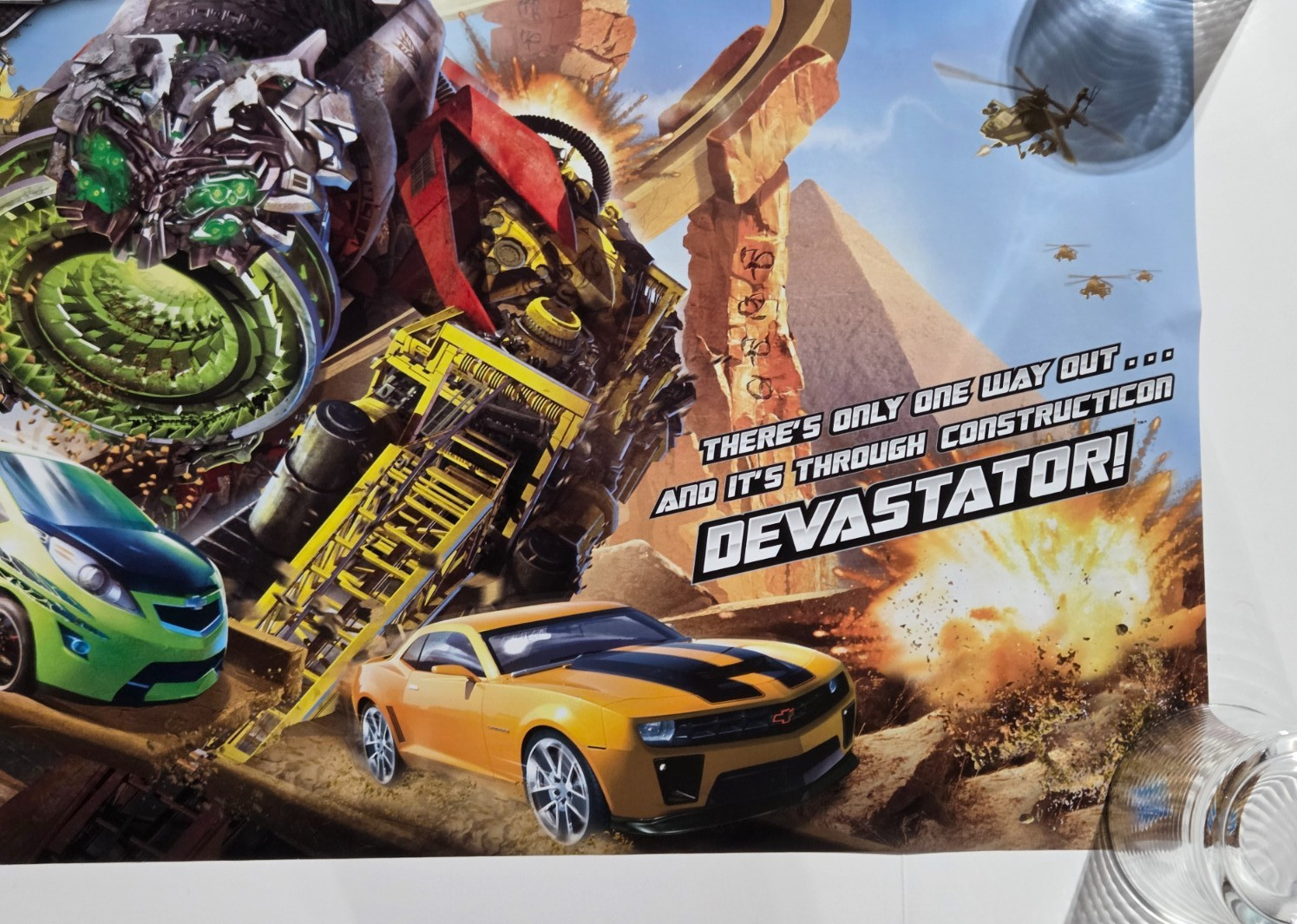 Transformers RPMs Devastator Showdown Promo Poster 30×16″ 2009 Hasbro