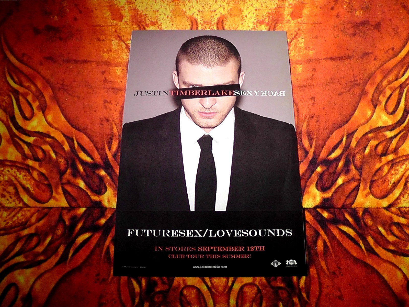 Justin Timberlake Sexyback 11X17 Inch Promo Poster Flat Window Cling Rare