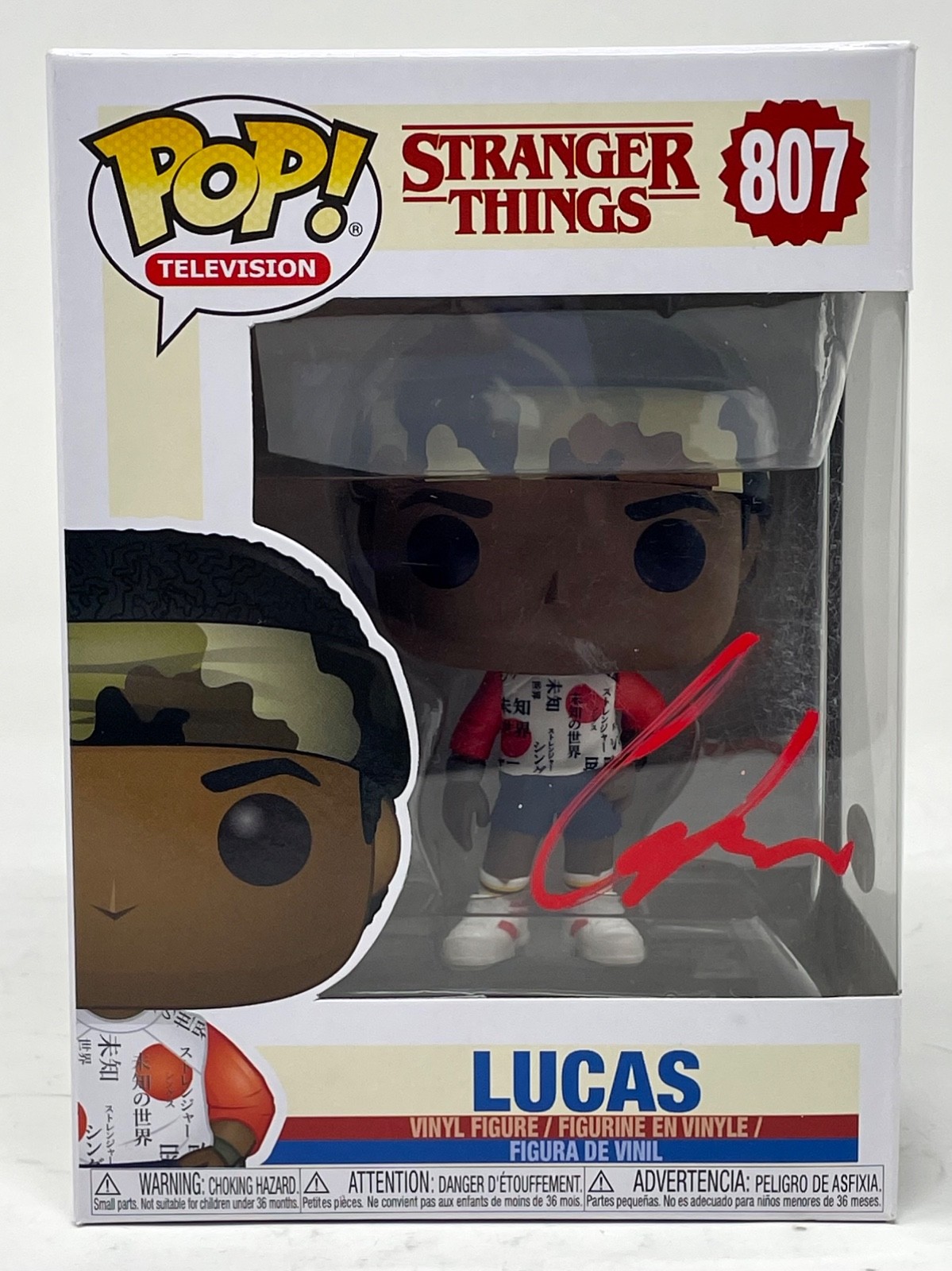 Caleb McLaughlin Stranger Things Signed Autograph Lucas Funko Pop 807 ACOA COA