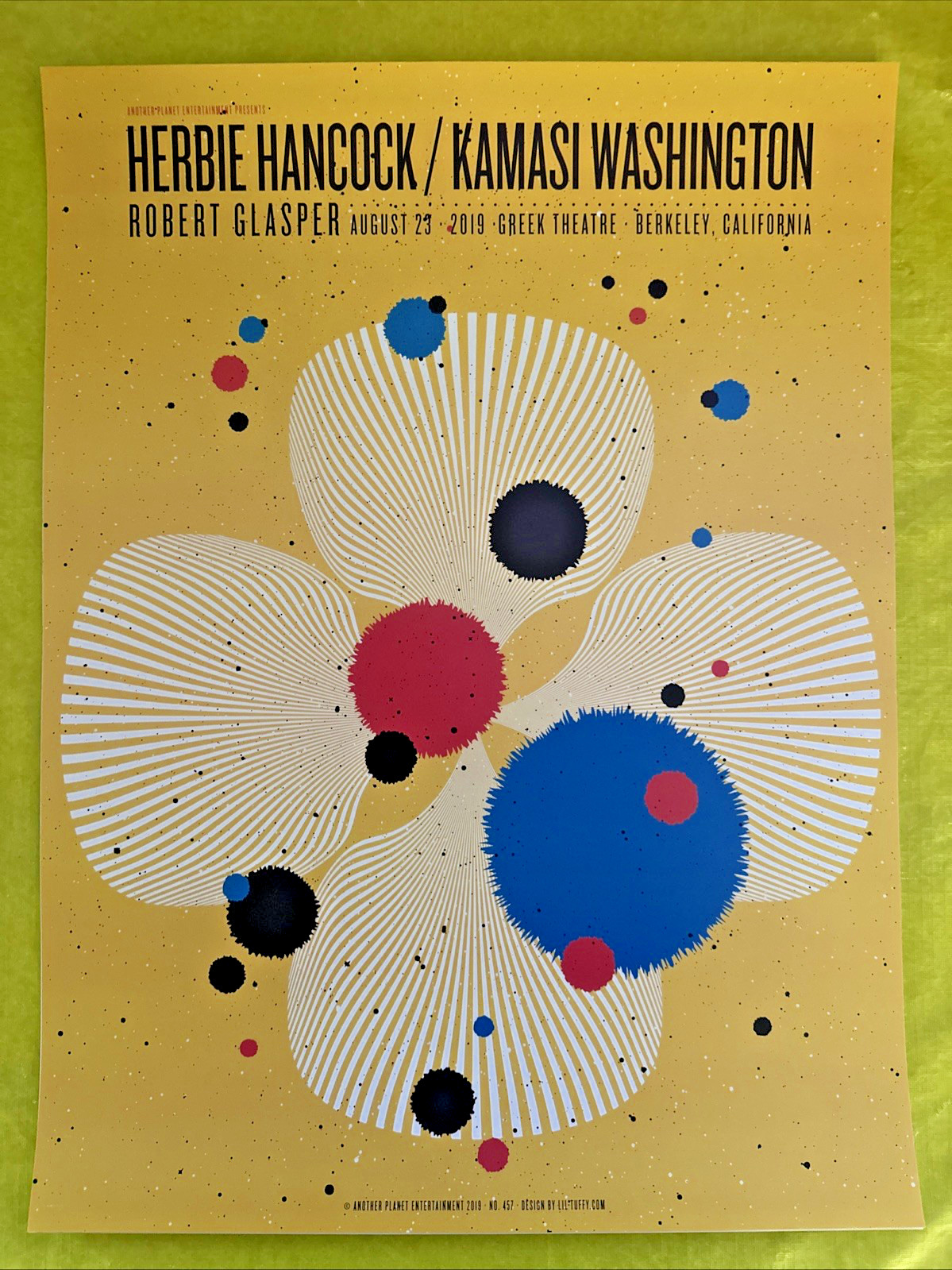 Herbie Hancock Kamasi Washington ’19 show poster Greek Theatre Lil Tuffy artwork