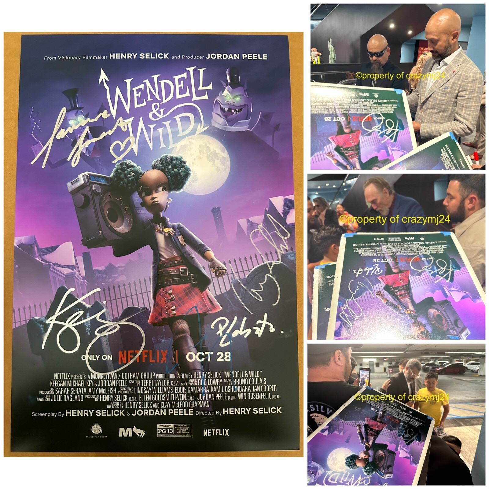 5 Signed Wendell & Wild Henry Selick Jordan Peele Keegan-Michael Key Autograph