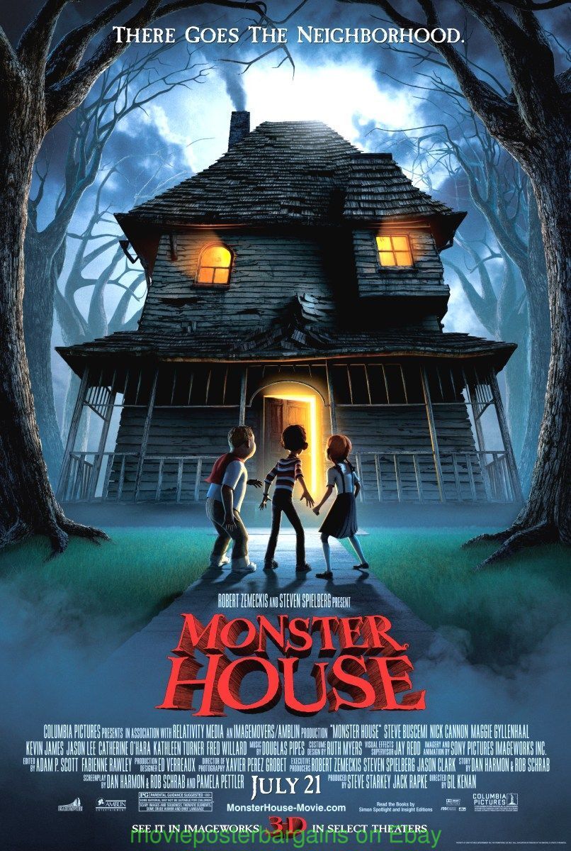 MONSTER HOUSE MOVIE POSTER Original SS 27×40 ROBERT ZEMEKIS/ SPIELBERG 2006 Film