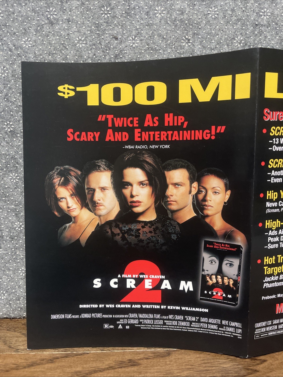 Scream 2 Original Press Kit 8.5×11” Video Store Promo Book CV JD