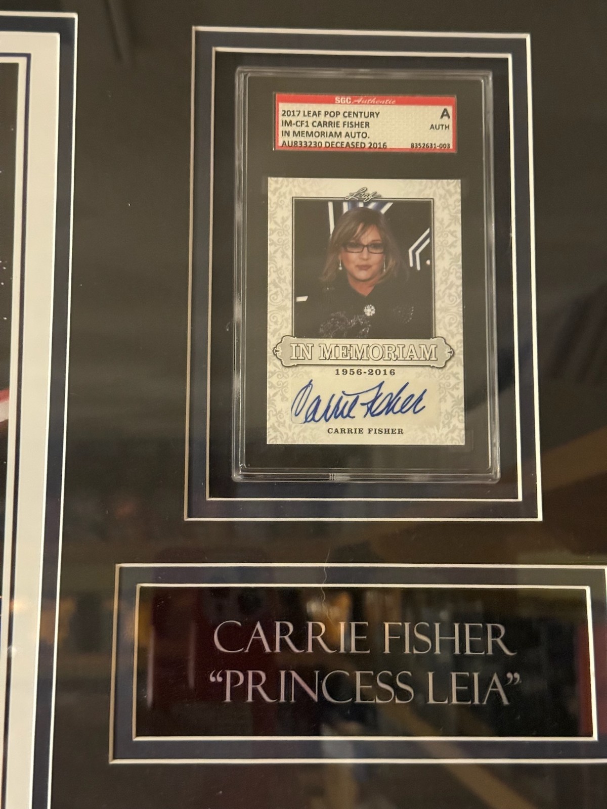 Star Wars Autograph six auto Frame – MARK HAMILL/DARTH VADER/CHEWBACC 32”x 24