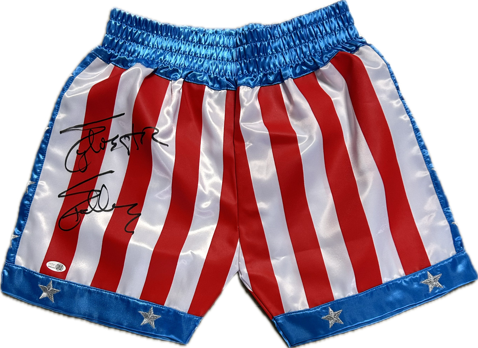 Sylvester Stallone Signed Rocky IV Trunks JSA Witness Authenticated