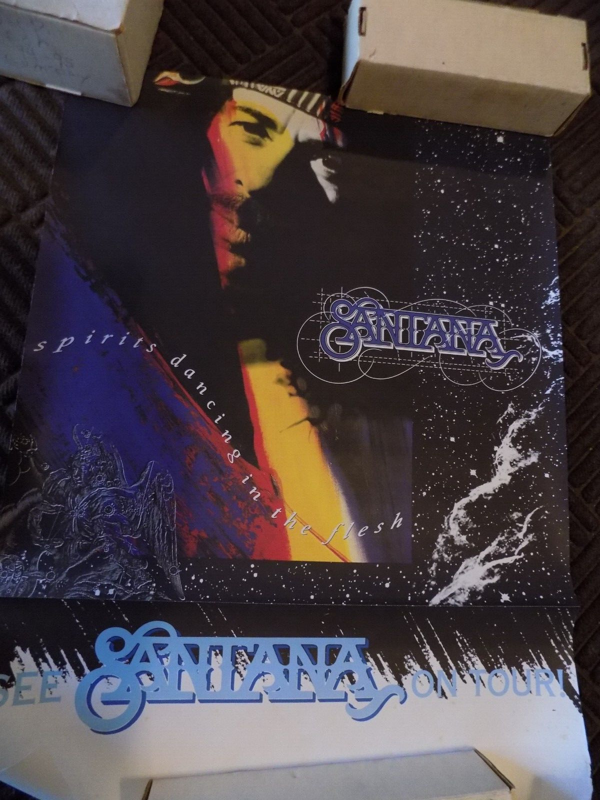 ORIGINAL CARLOS SANTANA SPIRITS DANCING IN THE FLESH ON TOUR PRINT POSTER 31X23