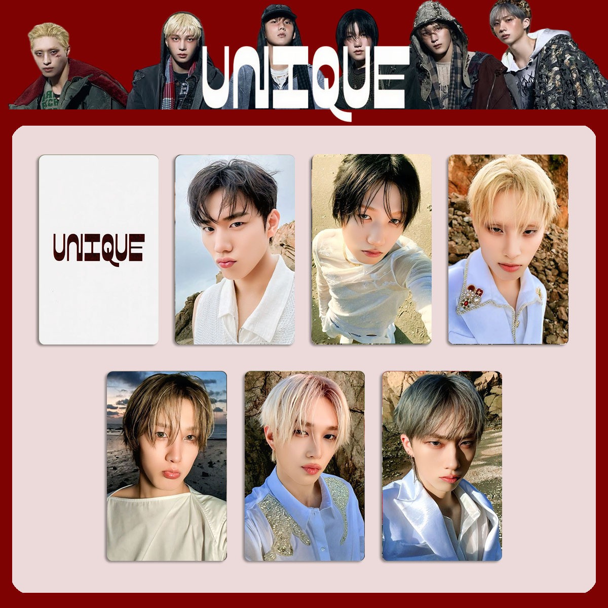 6pc/set HOT P1Harmony UNIQUE KEEHO JONGSEOB SOUL JIUNG THEO Special Photocard