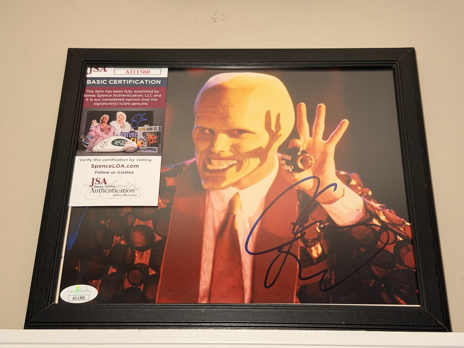 JIM CARREY SIGNED AUTOGRAPHED 8X10 PHOTO THE MASK BATMAN DUMB AND DUMBER PSA COA