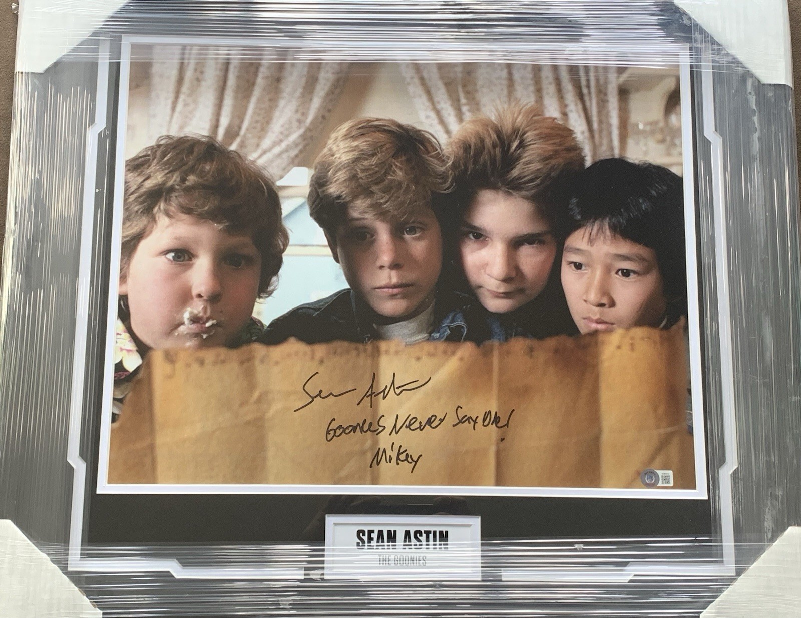 Sean Astin Signed Autographed The Goonies Framed 16×20 Photo Beckett