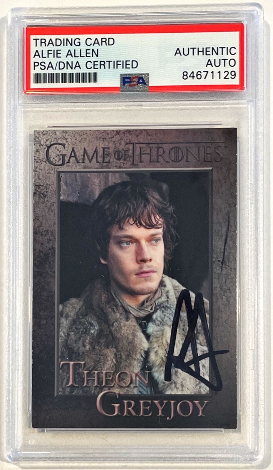 2013 Rittenhouse Theon Alfie Allen Game Of Thrones Signed Auto Card #32 PSA/DNA