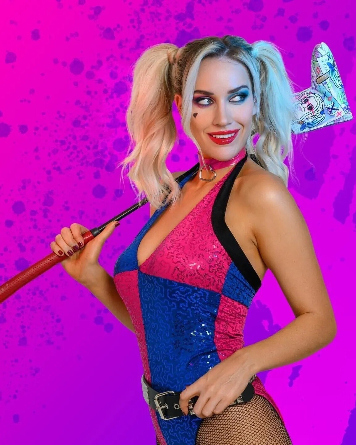 Paige Spiranac, Dressed As Harley Quinn 8×10 PHOTO PRINT