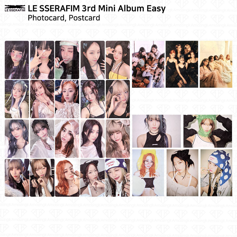 Le Sserafim 3rd Mini Album Easy Photocard Postcard Album Photobook Compact Ver