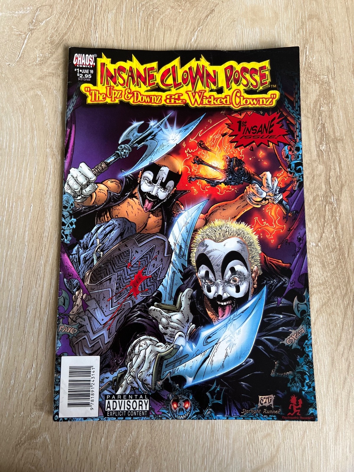 Insane Clown Posse 1999 First Issue Comic Book Chaos! Comics ICP