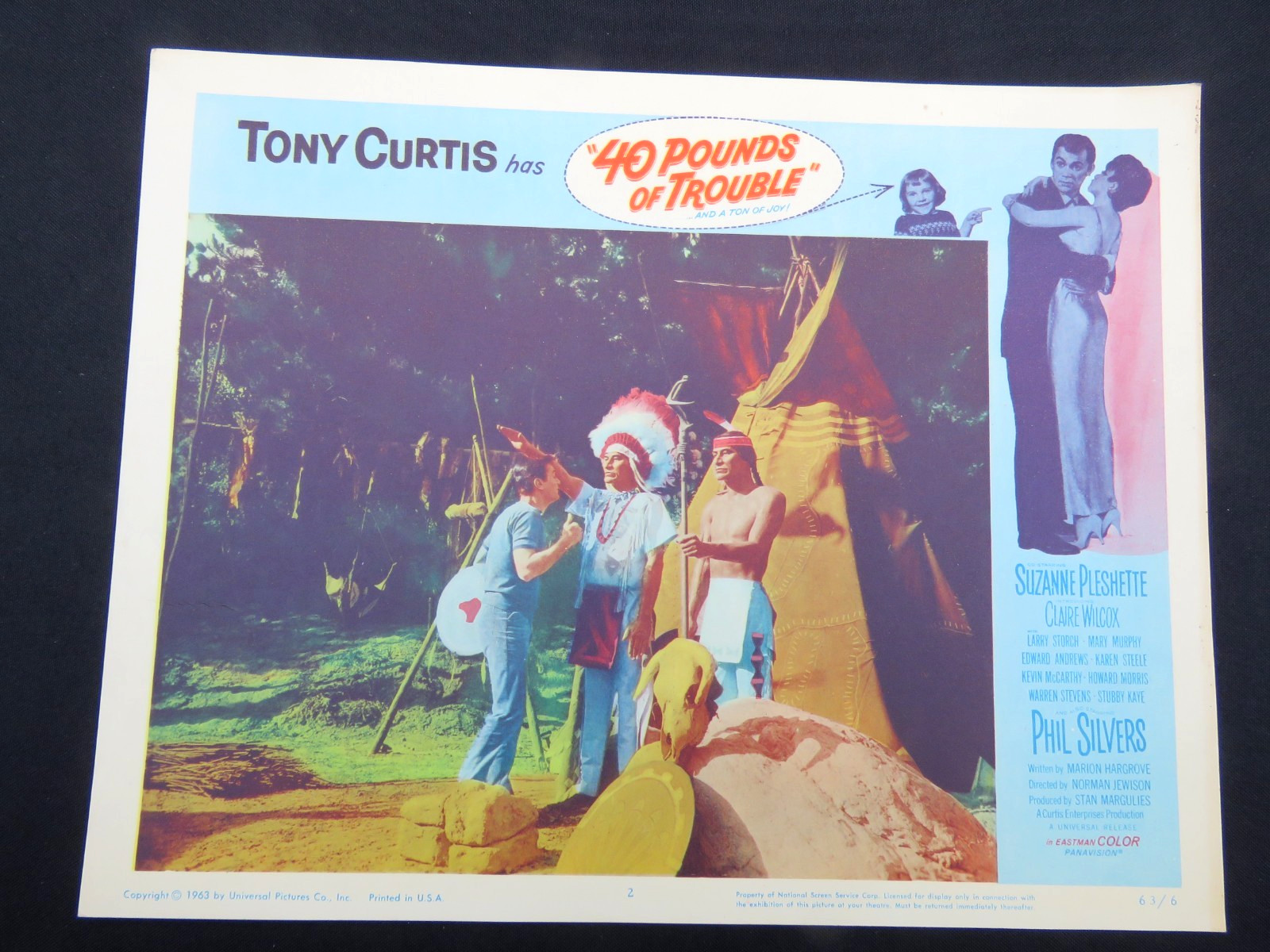 40 POUNDS OF TROUBLE 1963 LOBBY CARD #2 TONY CURTIS
