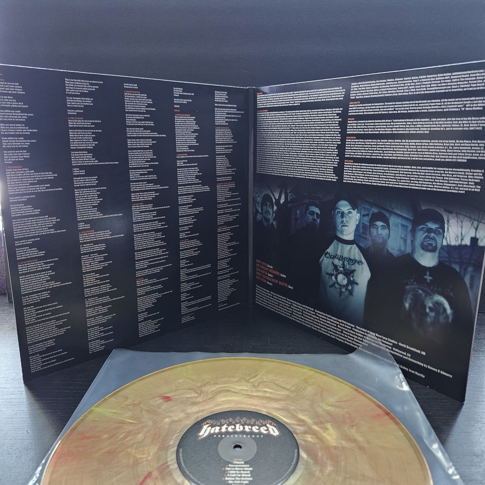 Hatebreed Perseverance Sun Flare Colored Vinyl Signed By Jamey Jasta 1st Press