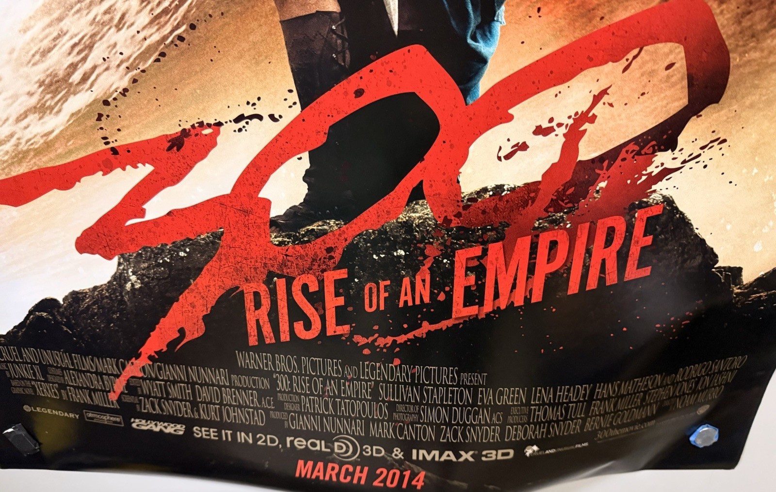 Original 300 Rise of an Empire Movie Poster 2014 27×40 DS Double Sided Rolled