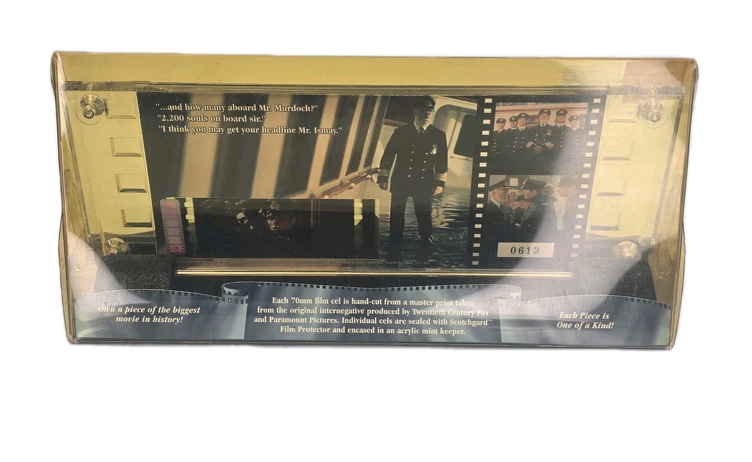 Vintage Titanic 70MM Collector Film Cels Crew Edition Movie Memorabilia