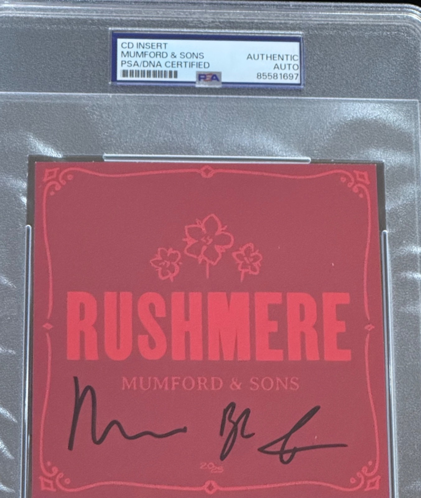 Signed Mumford & Sons CD Autographed by 3 Rushmere Cover Insert Jacket Auto PSA