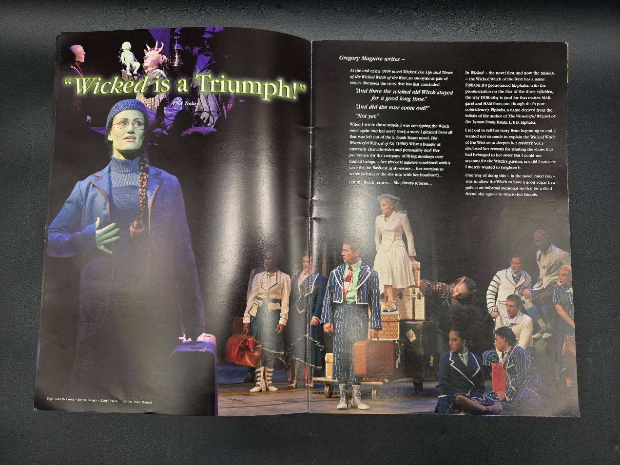 Wicked Program Autographed Broadway Show Stephanie Block Jenna Green