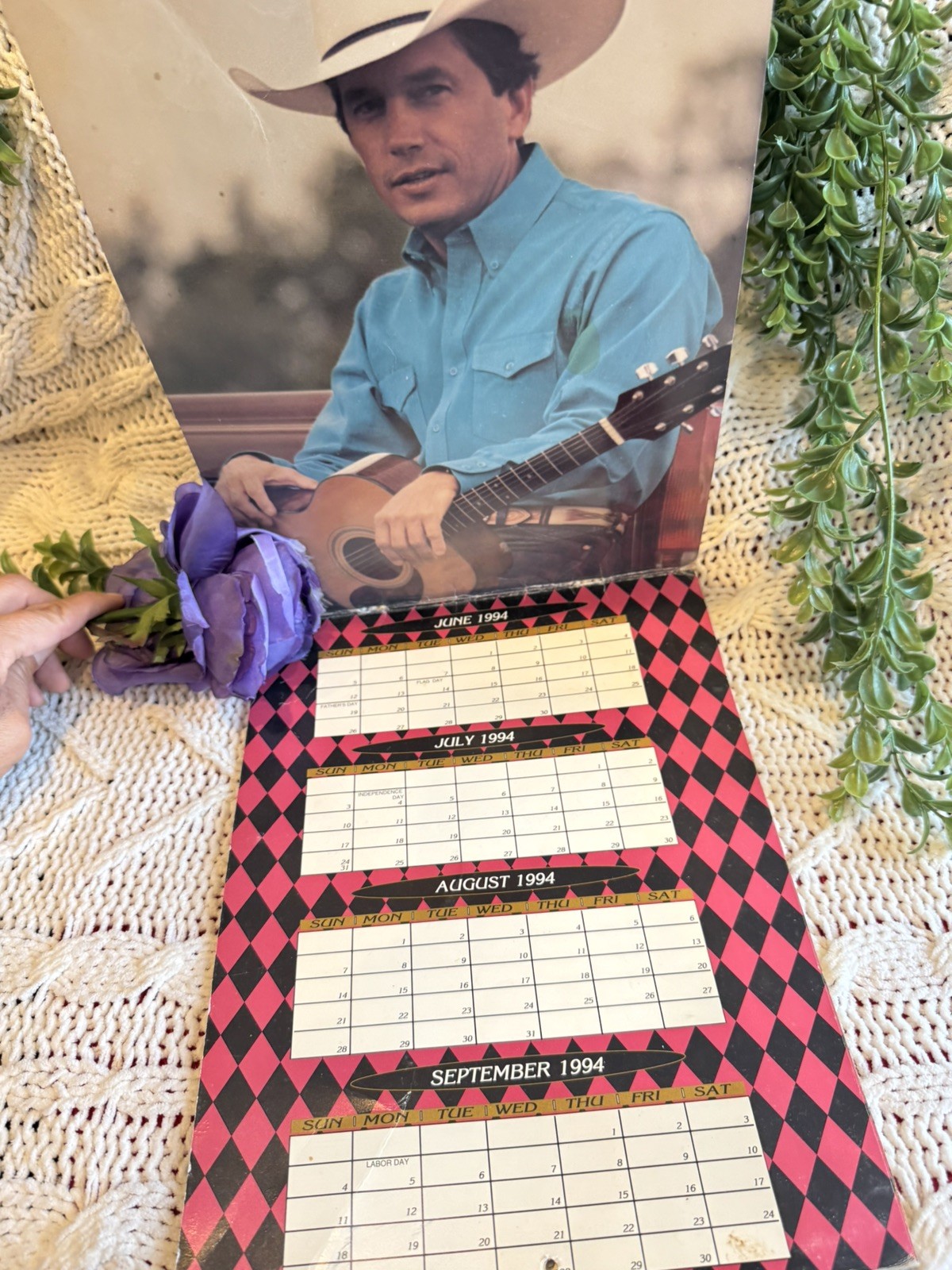 George Strait 20 Month Wall Calendar 1994–1996 Country Music 12.5×9
