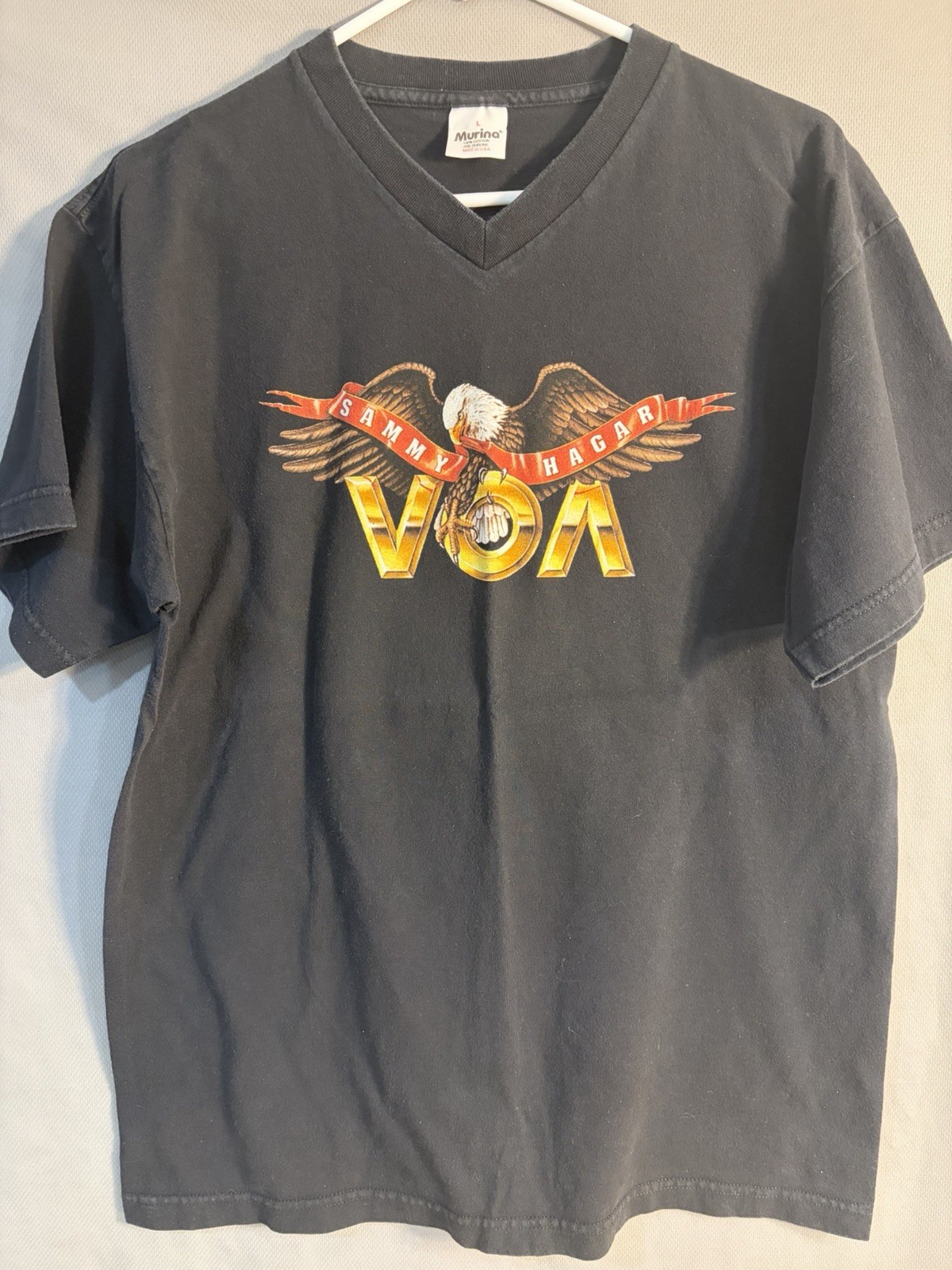 VTG Sammy Hagar VOA I Can’t Drive 55 V Neck Concert L Shirt Bonus PIN! Nice Rare